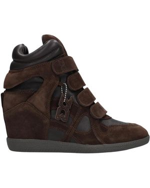 Nokwol Schoenen ,Bruin ,Wol Eden Wedge Sneakers