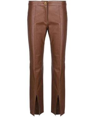 Aeron Leather Trousers - Marrón