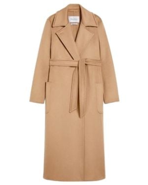 Max Mara Belted Coats - Naturel