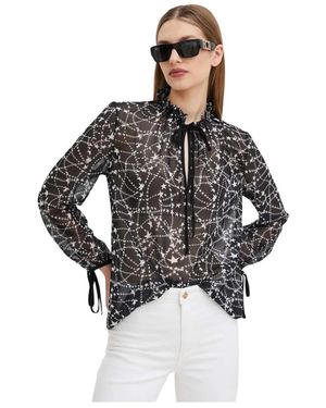 Silvian Heach Colonia Sterrenprint Blouse - Zwart