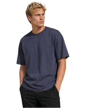 Dolce & Gabbana Monochrome Katoenen T-Shirt - Blauw