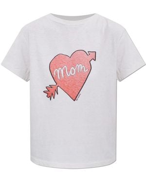 RE/DONE Bedrucktes T-Shirt - Weiß
