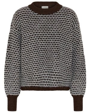 Kaffe Truien & Vesten ,Grijs ,Wol Kamarlla Pullover - Zwart