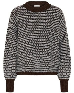 Kaffe Truien & Vesten ,Grijs ,Wol Kamarlla Pullover - Zwart