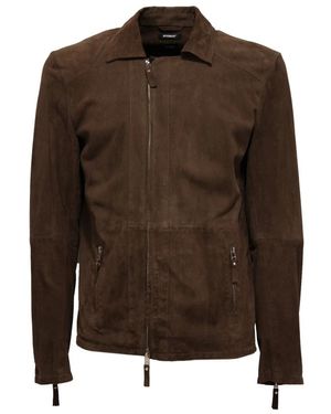 Officina 36 Leather Jackets - Marrone