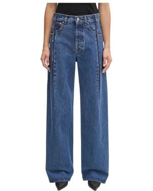 Vetements Cut Reconstructed Jeans - Blau