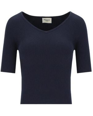 Weekend by Maxmara V-Neck Knitwear - Blue