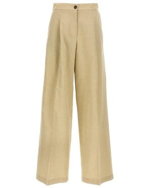 Yves Salomon Wide Trousers - Natural