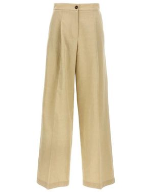 Yves Salomon Wide Trousers - Natural