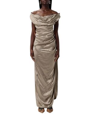 Vivienne Westwood Gedrapeerde Maxi Jurk - Bruin