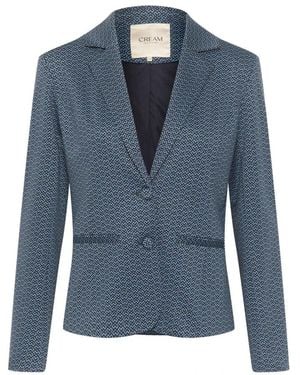 Cream Blazers - Blue