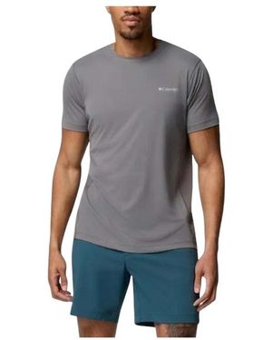 Columbia Fitness ,Grijs ,Polyester Zero Rules Light Ss Crew