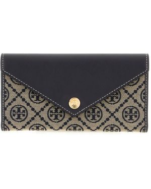 Tory Burch T Monogram Umschlag-Portemonnaie - Mettallic