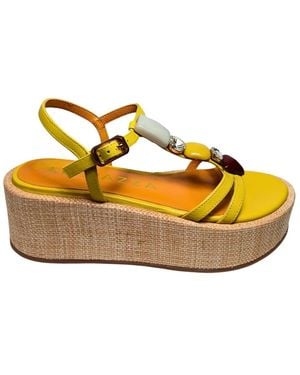 Apepazza Keilsandalen - Gelb
