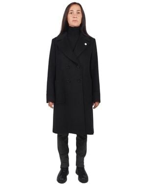 Lardini Double-Breasted Coats - Nero