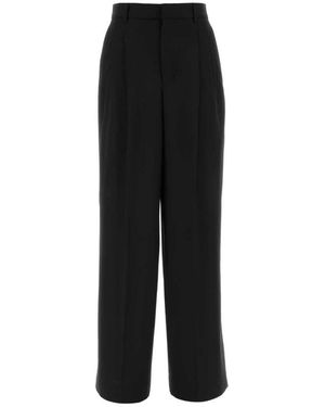 Ami Paris Broeken ,Zwart ,Wol Wool Wide-Leg Pant