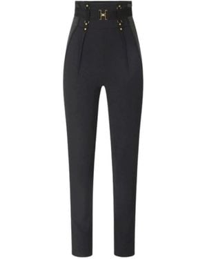 Elisabetta Franchi Slim-Fit Trousers - Black