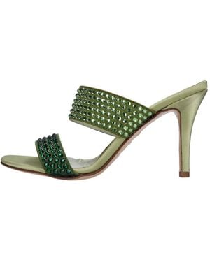 NCUB Heeled Mules - Green