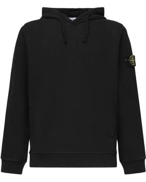 Stone Island Zwarte Biologisch Katoenen Hoodie