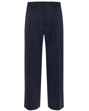 Laneus Broeken ,Blauw ,Wol Kostuumbroek