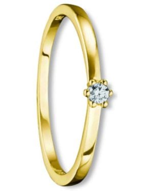 ONE ELEMENT Gelbgold Diamant Solitär Ring