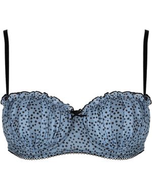 Pinko Tops ,Blauw ,Polka Dot Balconette Top