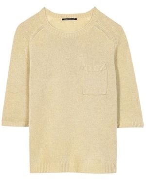 Luisa Cerano Truien & Vesten ,Geel ,Kasjmier Pullover Van Kasjmiermix - Naturel