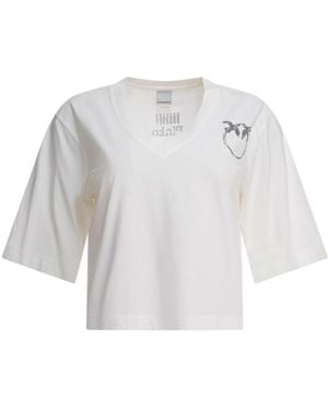 Pinko Tops ,Wit ,Katoen Katoenen T-Shirt