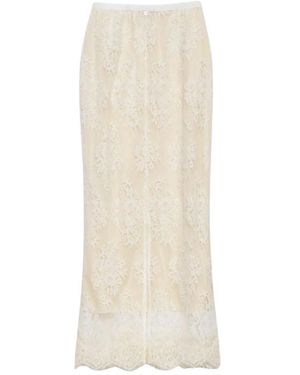 Aniye By Rokken ,Polyester Midi Rok Vivì - Naturel