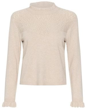 Cream Turtlenecks - Natural