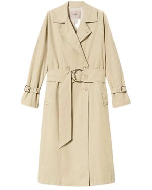 Twinset Trench Coats - Natural