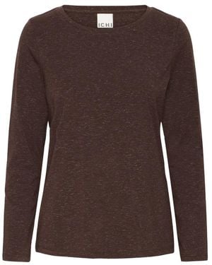 Ichi Long Sleeve Tops - Marrone
