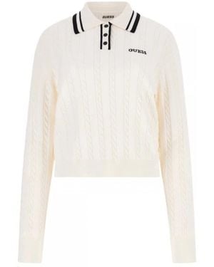 Guess Round-Neck Knitwear - White