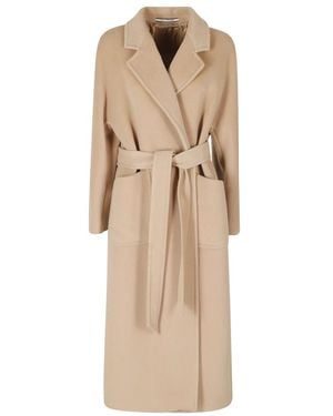Tagliatore Jassen ,Wol Charlize Lange Jas - Naturel