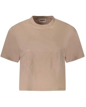 Guess Tops ,Katoen Crop T-Shirt - Naturel