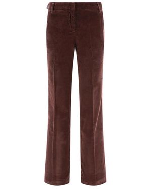 Jacob Cohen Chocoladebruine Velvet Rib Broek