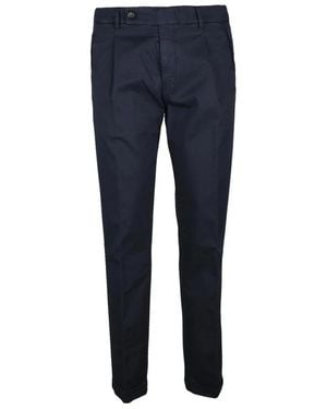 BERWICK  1707 Broeken ,Blauw ,Katoen Stretch Chinos
