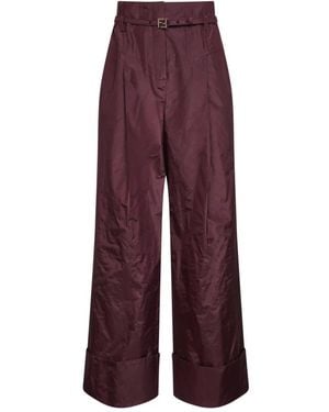 Fendi Wide Trousers - Morado
