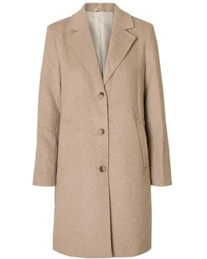 SELECTED Single-Breasted Coats - Naturel