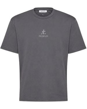 Premiata Tops ,Grijs ,Katoen Essential Logo T-Shirt
