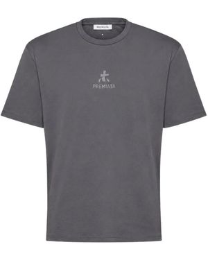 Premiata Tops ,Grijs ,Katoen Essential Logo T-Shirt