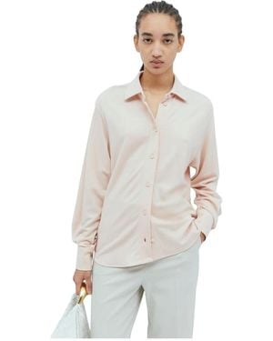 Max Mara Overhemden ,Roze ,Wol Wol T-Shirt - Wit
