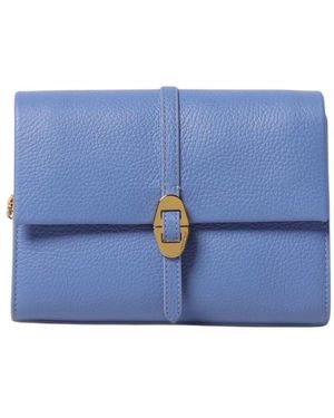 Coccinelle Leder Kette Geldbörse Clutch Tasche - Blau