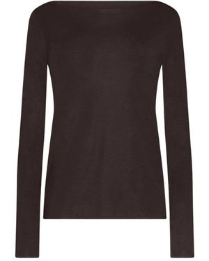 Wolford Tops ,Bruin ,Wol Pure Top Lange Mouwen