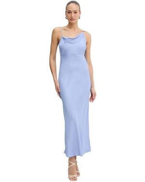 Twinset Draped Midi Dress - Blau