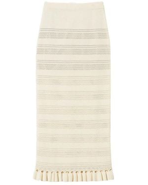 Twinset Midi Skirts - Natural