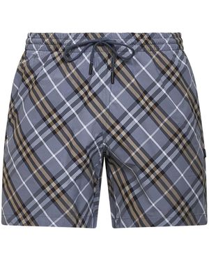 Burberry Wave Check Nylon Zwemshorts - Blauw