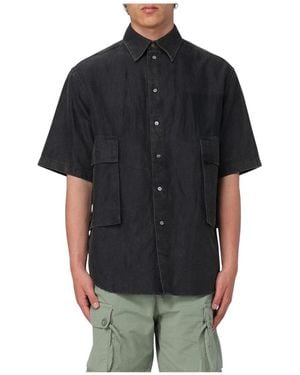 WOOD WOOD Short Sleeve Shirts - Black