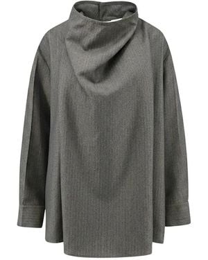 Bottega Veneta Wol En Mohair Blouse - Grijs