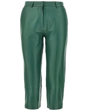 Frankie Shop Leather Trousers - Green